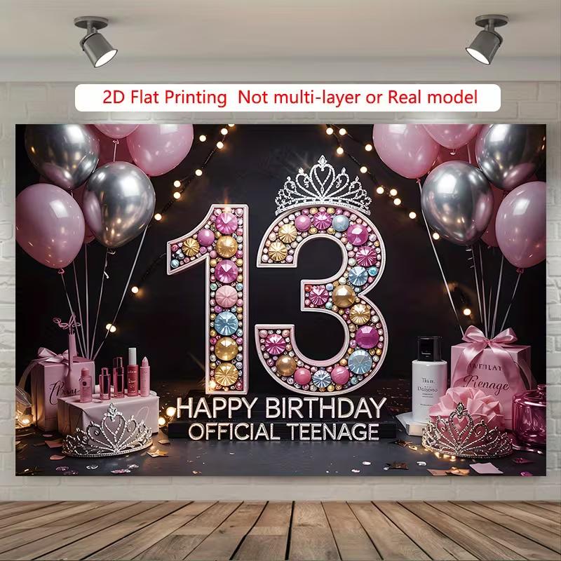 2D Make-up & Geschenk 13. Geburtstag Mädchen Fotografie Kulisse