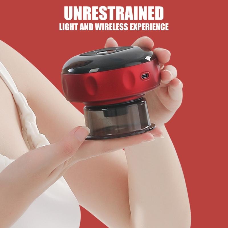 Intelligent Double Cup Electric Cupping Massage Tool with Adjustable Heat and Vibrate for Uncomfort Relief and Wellness