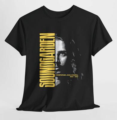 Soundgarden Chris Cornell Grafik T-Shirt, Grunge Rock Band Shirt