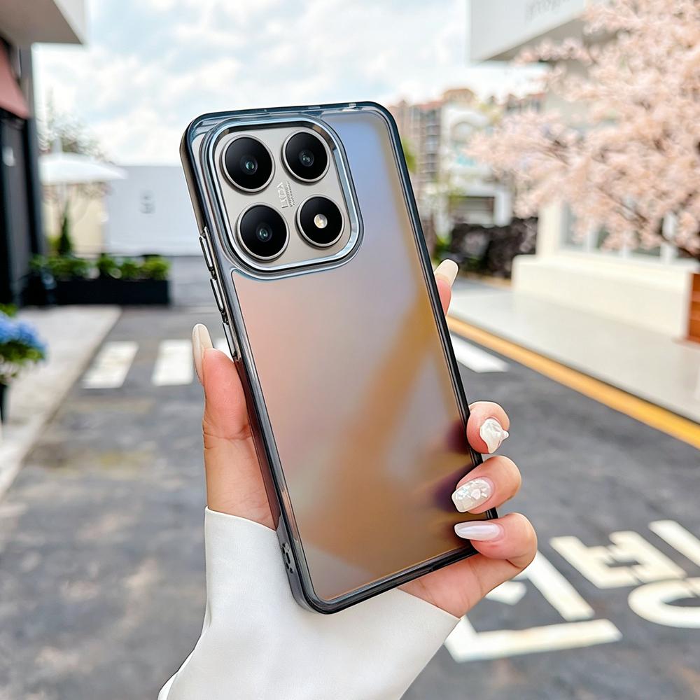 KEYSION Fashion Laser Gradient Colorful Phone Case for Xiaomi 14T 14T Pro 5G Soft TPU+PC Shockproof Back Cover for Xiaomi 14T 5G