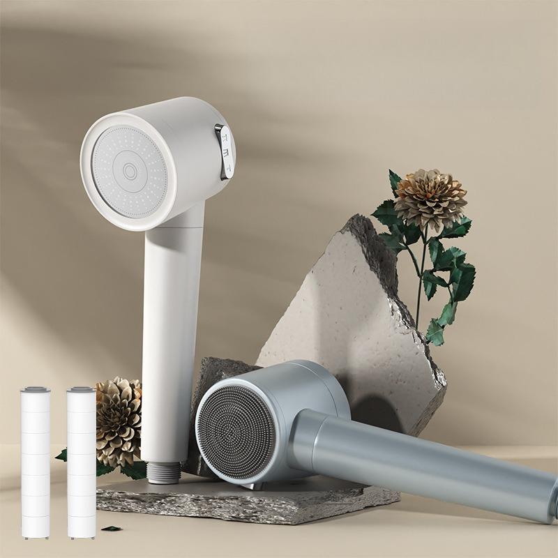 Twin Turbo Shower Head Handheld Spray Head Super Powerful Shower Head for Home Use Pressurized Shower Head ABS Plastic