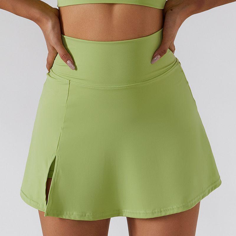 

Guangzhou Zechuang Clothing Co., Ltd Zechuang Spring/Summer High Waist Yoga Skirts Breathable Culottes Running Fitness Net Grass Green 8/S