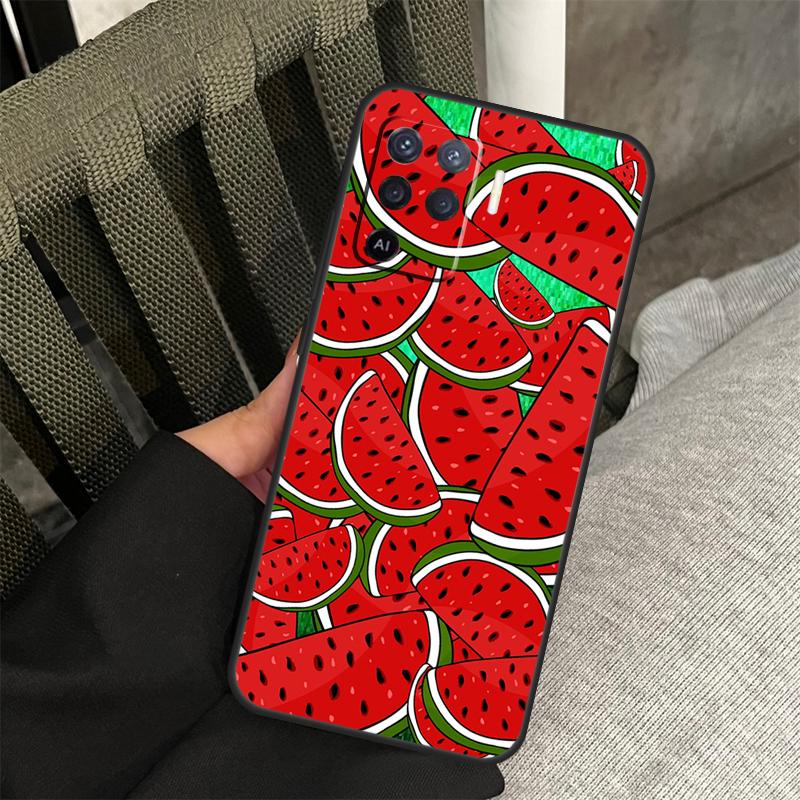 Cute Summer Fruit Watermelon Case For Oppo A80 A60 A40 A94 A54 A98 A78 A18 A38 A58 A16 A76 A96 A17 A77 A74 A57S A15 Cover
