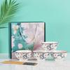ZISIZ Hand-Painted Ceramic Bowl and Chopstick Gift Set