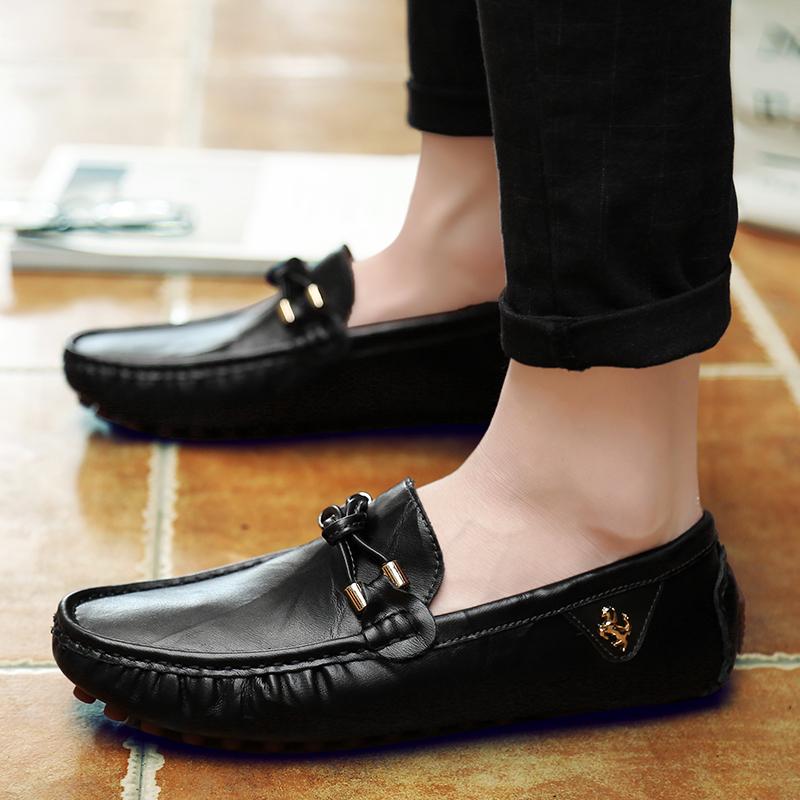 

Модная обувь в британском стиле, модные красные туфли высокого класса для банкета, мужские лоферы для работы и вождения, мужская обувь против скольжения 38 чёрный