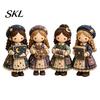 Mindful Craft Kit Patchwork Girl DIY Kit, 3D Doll Sewing Set with Pre-Cut Instructions Fabric Thread Needles, Cute for Home Decor Handmade Gift Stress