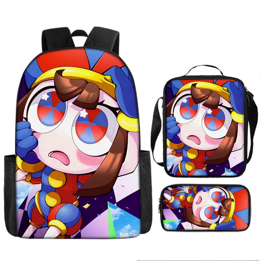 Cartoon Anime Surprise Circus Backpack Student Lightweight Large Capacity Backpack Waterproof