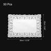 uxcell 50pcs White Lace Paper Doilies, 10 x 14" Rectangular Disposable Paper Placemats for Weddings, Birthdays, Cakes, Desserts, and Tableware