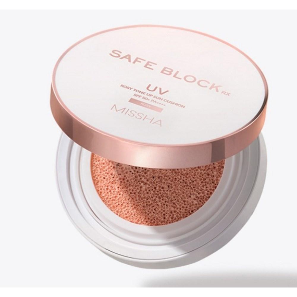 MISSHA Safe Block RX Rosy Tone Up Sun Cushion SPF50+ PA++++, 12g, 1 piece