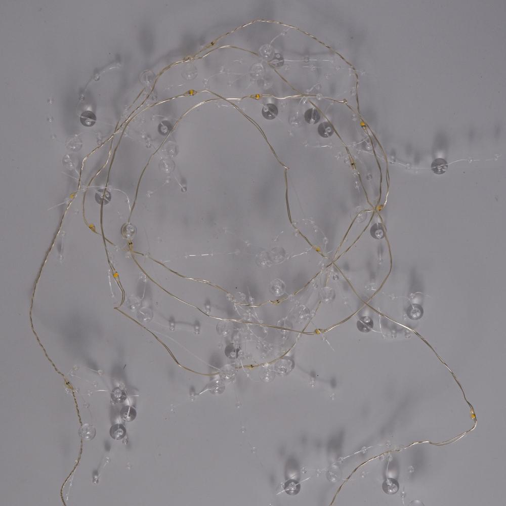 Battery Pearl LED Lights, Pearl LED Copper String Lights Fairy Lights, Wedding Family Party LED Lights, Christmas Decoration Lights