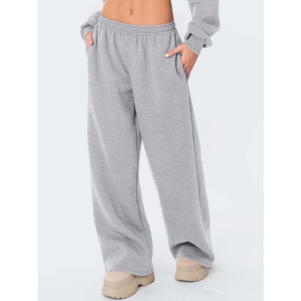 

Women s wide leg casual pants are warm and comfortable Winter solid color casual pants are loose fit 3XL
