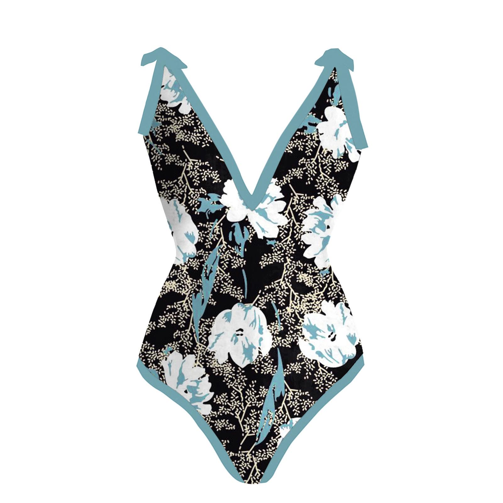 

TS JYL-BK117 Solid Three-Point Bikini Set, Tie Back Sexy Slim Swimwear For Ladies M