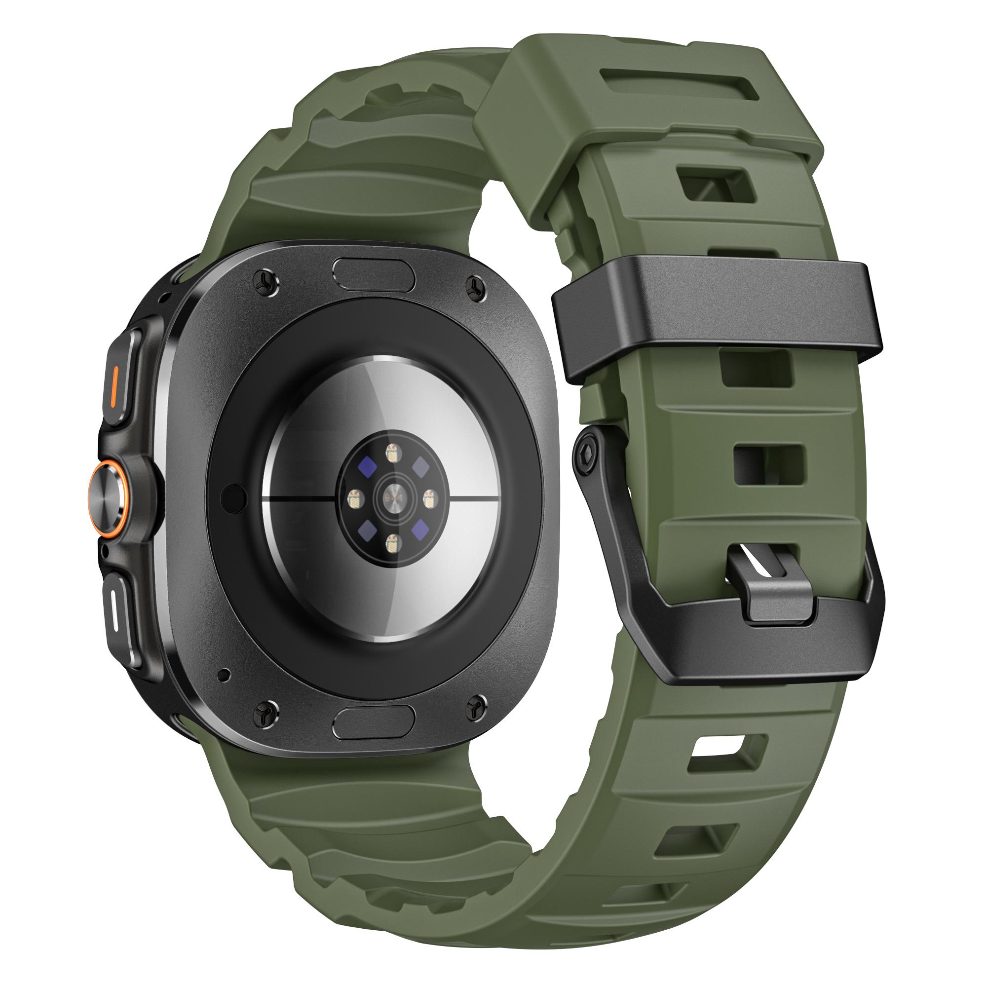 

Для Samsung Galaxy Watch Ultra 47мм Ремешок для часов Регулируемый Силиконовый Сменный Спортивный Ремешок Green