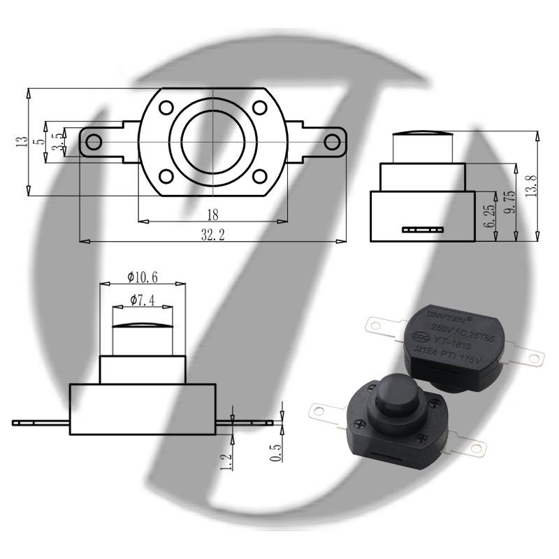 12x12 LED Flashlight Desk Lamp with Self-Locking Power Switch