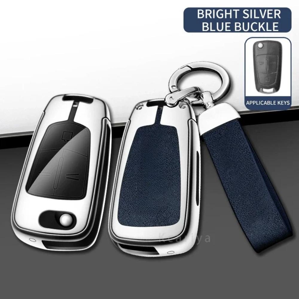 Auto TPU Zinklegierung Schlüsselhülle Tasche für Opel OPC Line Insignia Astra Vectra Combo Corsa D Mokka Zafira Autoschlüsselanhänger Metallschlüsselhülle