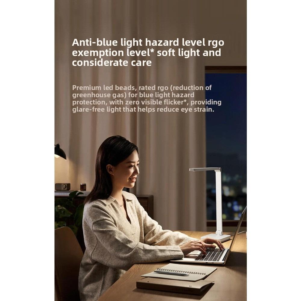 Mijia Desk Lamp 2 Lite, National Standard AA Eye-Caring LED Lamp, Student Study Reading Light, Dimmable Table Lamp for Bedroom & Office