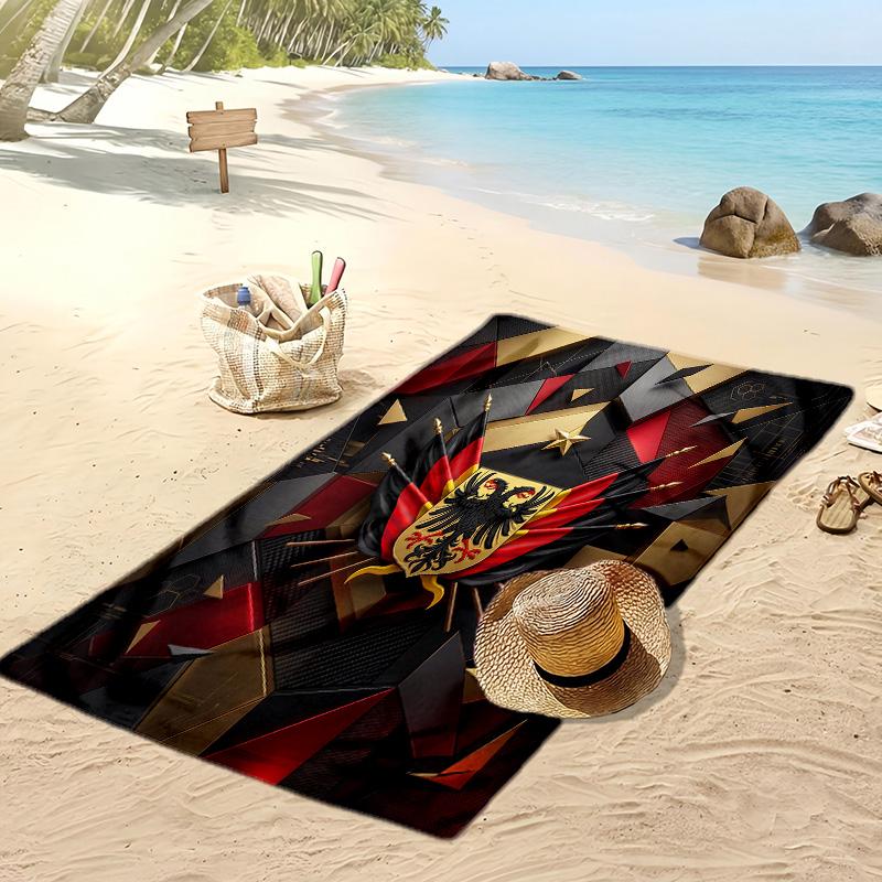 Belgium Football Print Beach Towel Quick Dry Super Absorbent Soft Bath Towel for Swimming Beach Travel Fan Souvenir Gift