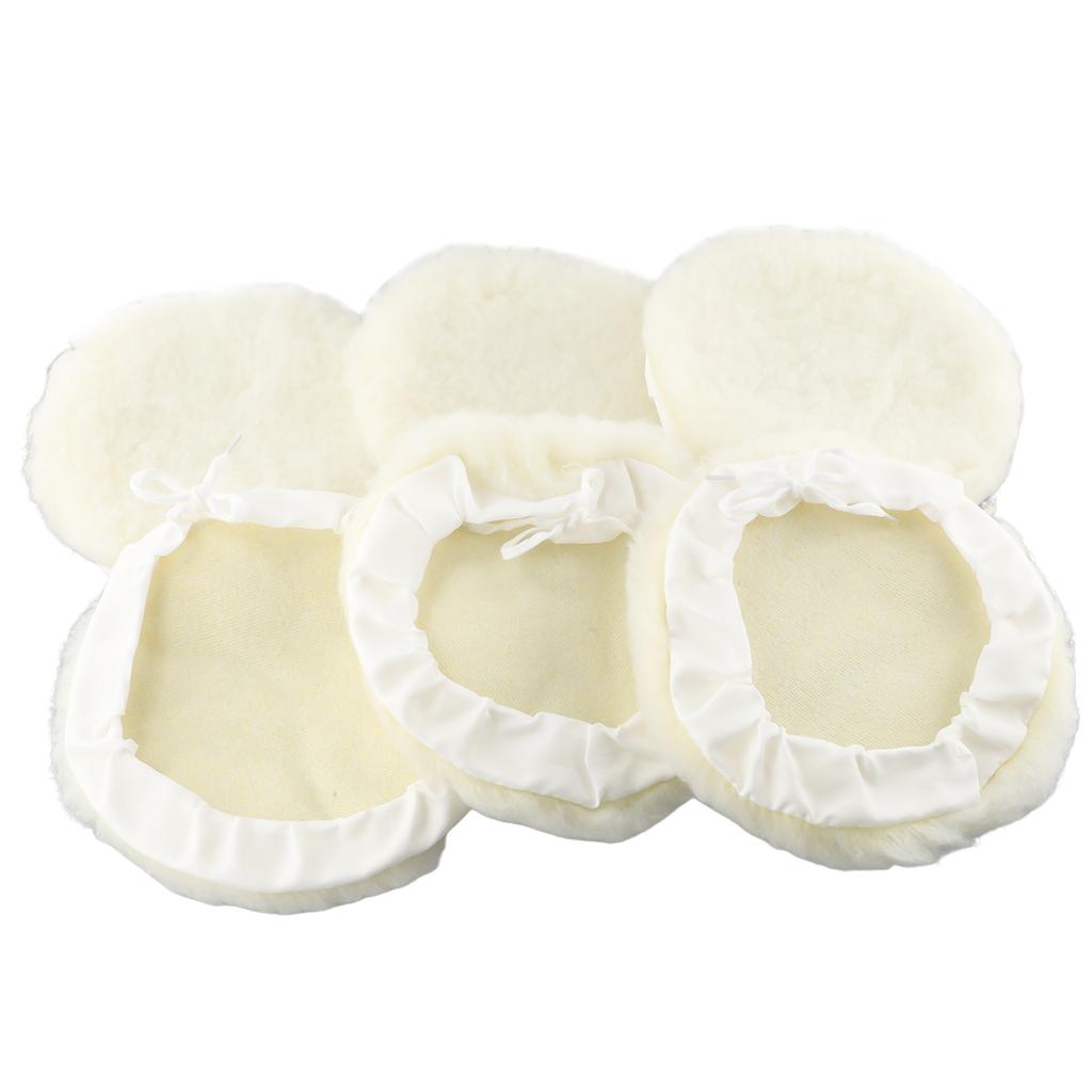 High Quality Useful Brand New Pad Wheel Wool 7inch Part 7inch Pad Replacement Tools 6Pcs Parts Polisher Bonnet
