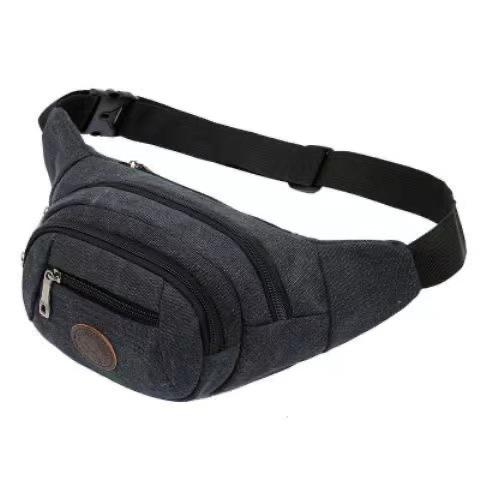 New Canvas Fanny Pack Men's Construction Site Work Mobile Phone Bag Outdoor Sports Running Casual Multi-functional Breast Bag Women
