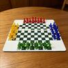 Acrylic Multiplayer Chess Set Luxury Figures Compact Board for Engaging