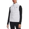 Under Armour Solid Color Logo Zip Collar Vest Women vests White 1372647-100