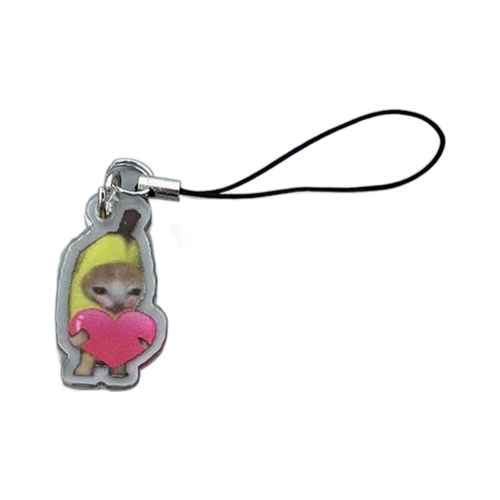

Stylish Cat Charm Keychain Portable Phone Chain Versatile Pendant Strap Hanging Ornament for Backpacks and Cellphones