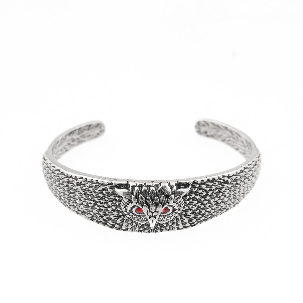Personality Retro Lionhead Overbearing Owl Men's Bracelet Opening Trend Punk Adjustable Bracelet