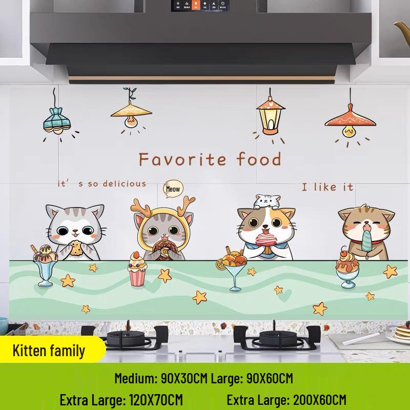 Ulepszone Odporne na Olej, Wodoodporne, Odporne na Ciepło, Ognioodporne Naklejki Kuchenne na Kuchenkę i Okap.