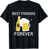 Best Friends Forever Beer Graphic Printed Casual Short Sleeve TShirt for Women Summer Casual Top Tshirt Clothing