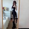 American Hot Girl Summer Bandeau Dress - Waist-Slimming Irregular Short Style
