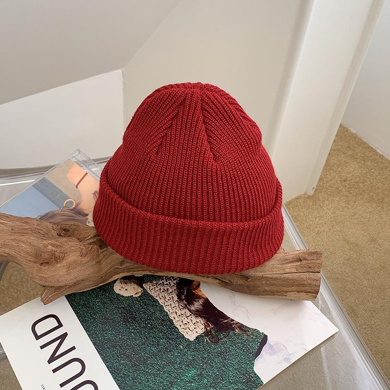 Women's Winter Wool Hat Trendy Korean Pullover Hat Versatile Cold Hat Korean Version Japanese Warm Confinement Knit Hat Autumn and Winter