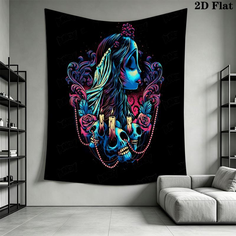 Jack Skellington'S Spooky Adventure Tapestry Background Cloth Wallmounted Wall Decoration Soft Background Wall Hanging Cloth