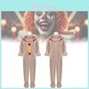 Verdrehtes Clown-Cosplay-Kostüm für American Horror Story aus stilvollem braunem Stoff
