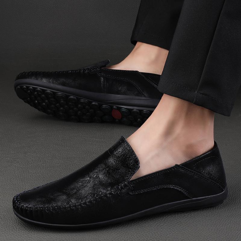 Модные мужские мокасины из нубука — фото 7