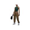 Jordan Flight Chicago Logo Patch Pocket Straight Loose Cargo Pants Women Pants Brown DQ4624-258
