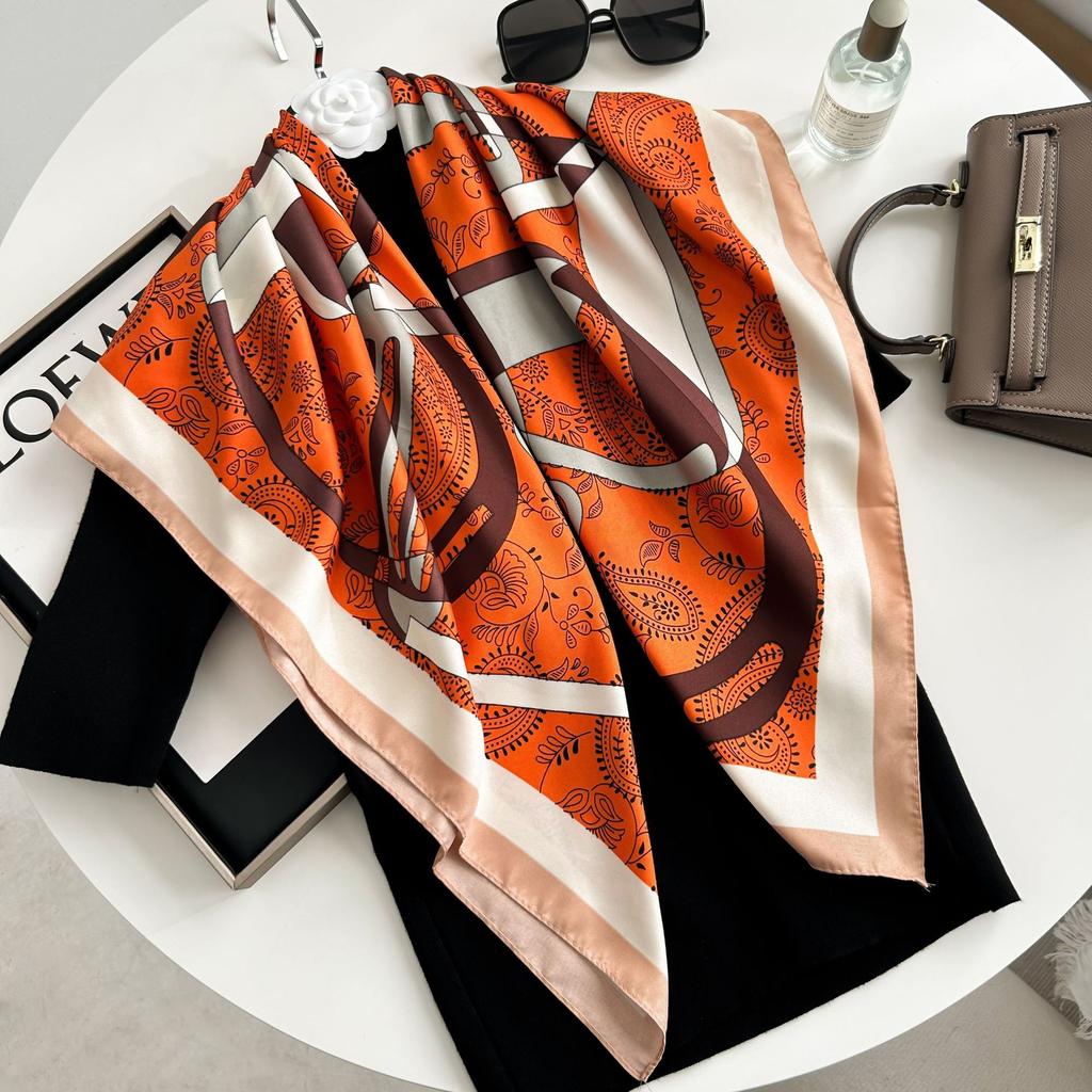 Silk Square Scarves 90 Square Scarves Headscarves Printed Silk Scarves Spot Single Price