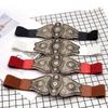 Fashion Pu Leather Wide Waist Belt For Dresses And Coats With Hook Closure For Stylish Outfits