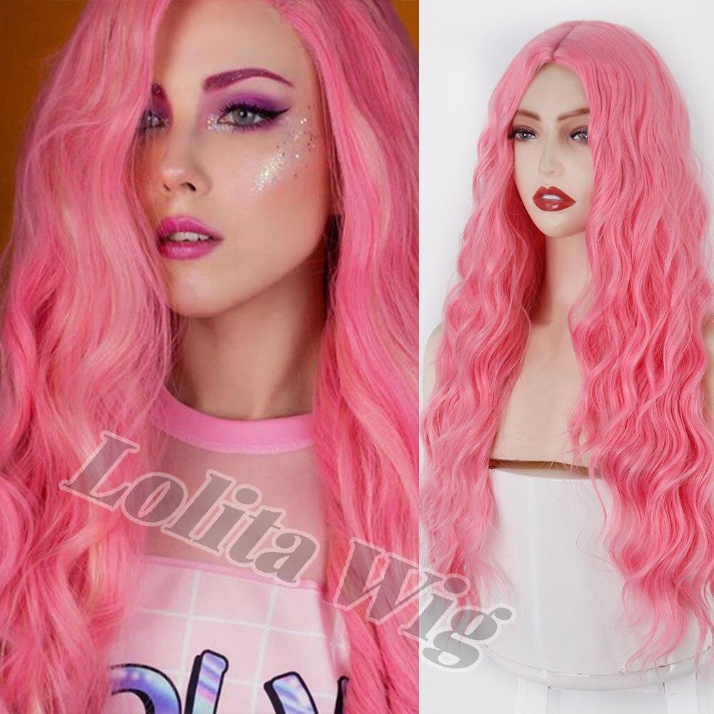 XINRAN Peruci coafura cu val lung, portocaliu mijlociu, negru, perucă din fibre sintetice rezistente la căldură pentru femei Cosplay