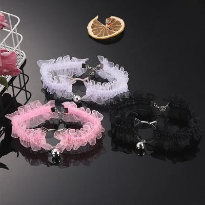 Adjustable Lace Choker With Bell Sweet Cute Gothic Choker Necklaces Collar