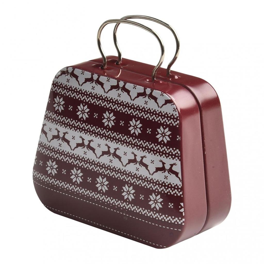 Christmas Cookie Tin with Handle Stylish Way to Carry Your Festive Treats