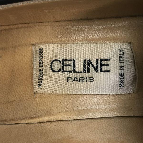 CELINE Leather High Heel Pumps 34 22 Black Italy