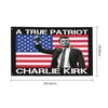 Eine echte patriotische Charlie Kirk Flagge, Blumengartenteppich Außenflagge Gartenflagge mit zwei Metallösen