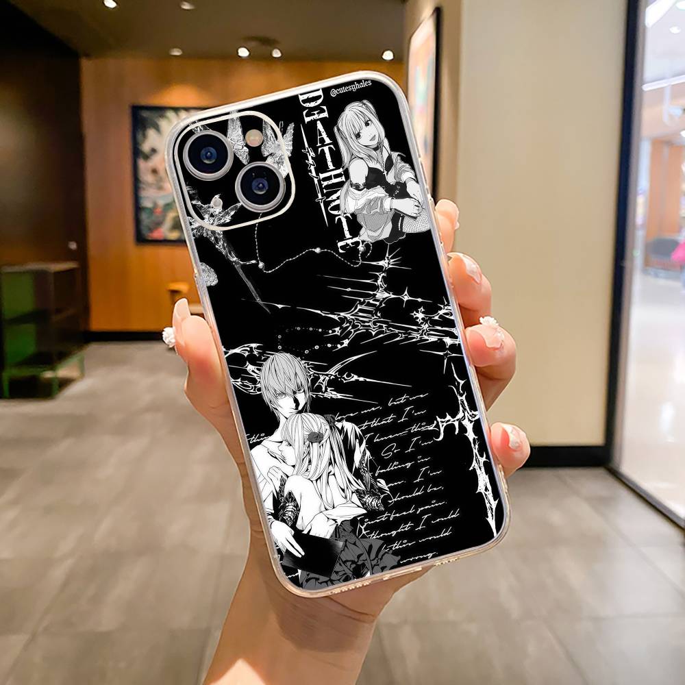 D-Death- Note- Classic Anime Phone Case For iPhone17,16,15,14,13,12,Pro Max,16/15/14 Plus XS Soft Silicone Transparent Cover