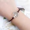 26Colors Wax Thread Braided Bracelets Charm Silver- Tree of Life String Bracelet Adjustable Bangles Friendship Gift Jewelry