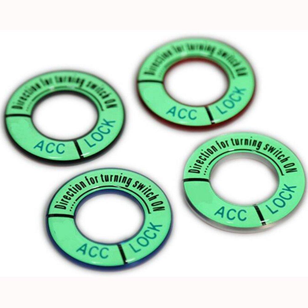 Engine Start Button Ring Decorative Switch Cover Dress Up Accessories Easy Installation Night Fluorescent Compatiblefor Peugeot 3013073008408508