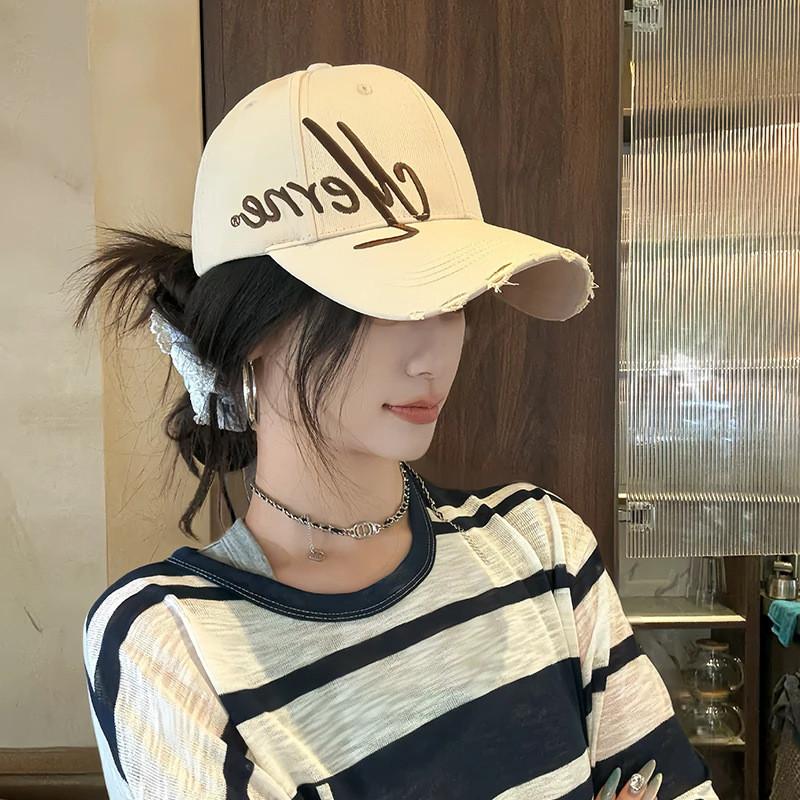Baseball Cap For Men Women With Embroidered Letters Sun Protection Adjustable Cotton Casual For Spring Autumn
