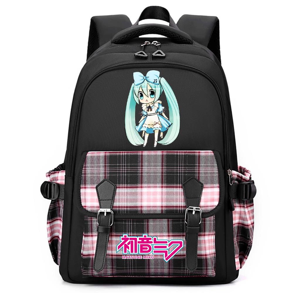 Anime Hatsune Miku Printed Large Capacity Backpack for Teenger Student Girl Boy Schoolbag Bookbag Women Waterproof Travel Bag Bookbag Mochila Gift