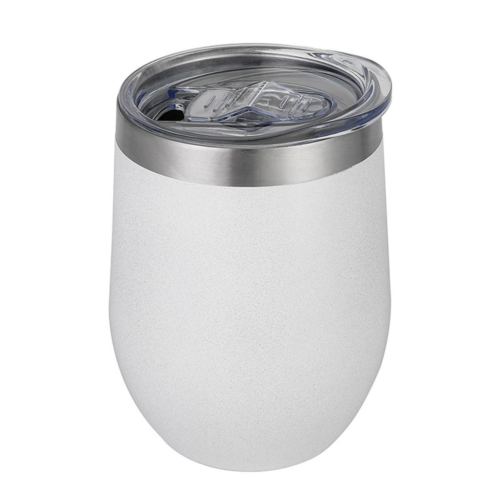 Stainless Steel Thermal Cup Large Capacity Non Slip Outdoor Portable Thermal Coffee Mug Gift White 12oz 360ml