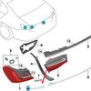 BMW 7 Series G11/G12 Left/Right Taillight Black Trim 51138096137/51138096138