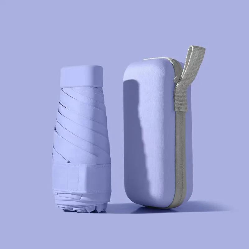 Mini deštník Kapslový deštník Slunečno a deštivo Dualuse Nepromokavá ochrana proti slunci Venkovní cestování Přenosný slunečník deštník